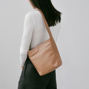 Supportingrole簡約百搭輕量兩用真皮手提肩背腋下托特包 焦糖奶茶