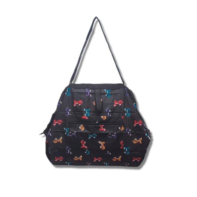 POPCORNGREEN摺疊旅行隨身袋(Ｌ)藝術家聯名款＿氣球狗＿彩色