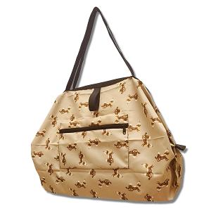 POPCORNGREEN摺疊旅行隨身袋(L)藝術家聯名款_氣球狗_奶茶