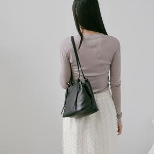 Supportingrole簡約廓形百搭輕量兩用真皮手提肩背腋下托特包 黑