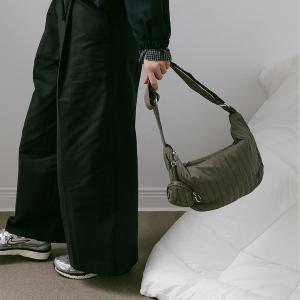 supportingrole簡約慵懶蓬鬆弧線多用斜肩背包 灰