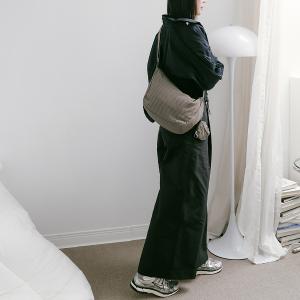 supportingrole簡約慵懶蓬鬆弧線多用斜肩背包 灰