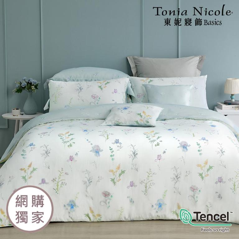 【Tonia Nicole 東妮寢飾】春翡之詩60支環保印染100%萊賽爾天絲兩用被床包組(加大)