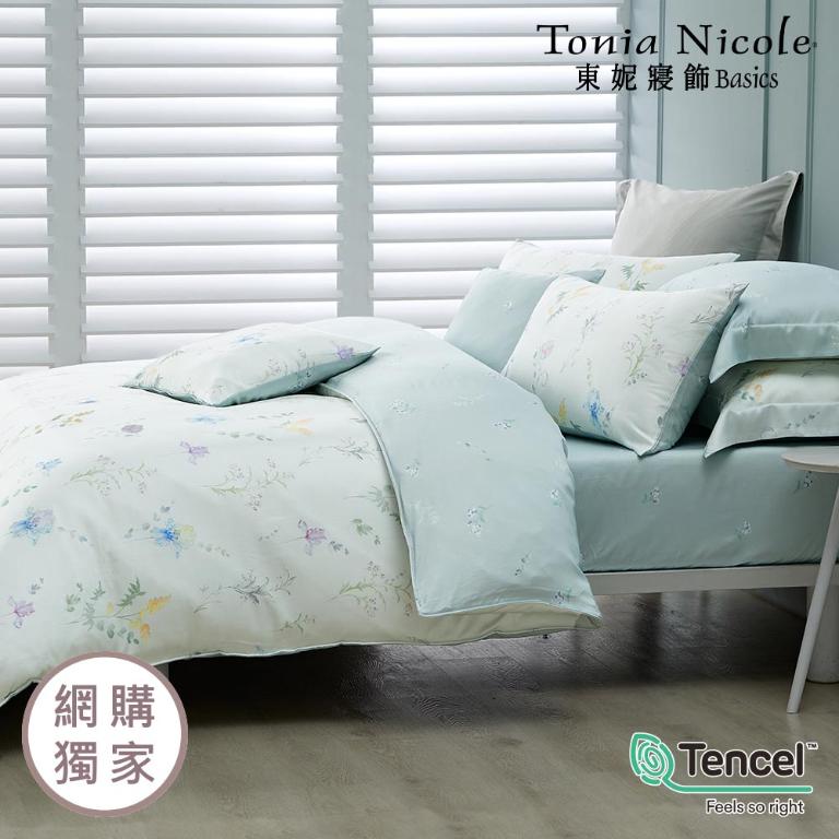【Tonia Nicole 東妮寢飾】春翡之詩60支環保印染100%萊賽爾天絲兩用被床包組(加大)