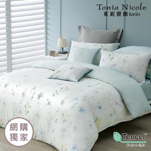 【Tonia Nicole 東妮寢飾】春翡之詩60支環保印染100%萊賽爾天絲兩用被床包組(加大)