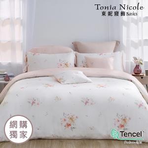 【Tonia Nicole 東妮寢飾】杏花暖陽60支環保印染100%萊賽爾天絲兩用被床包組(加大)