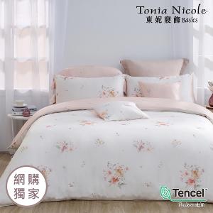 【Tonia Nicole 東妮寢飾】杏花暖陽60支環保印染100%萊賽爾天絲兩用被床包組(加大)