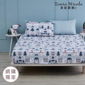 【Tonia Nicole 東妮寢飾Jr】雪國狂想曲100%精梳棉床包枕套組(雙人)