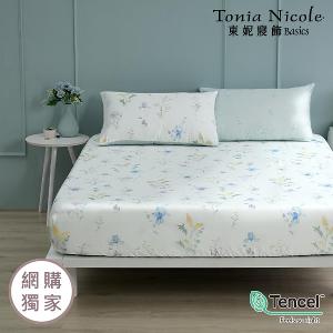 【Tonia Nicole 東妮寢飾】春翡之詩60支環保印染100%萊賽爾天絲床包枕套組(加大)