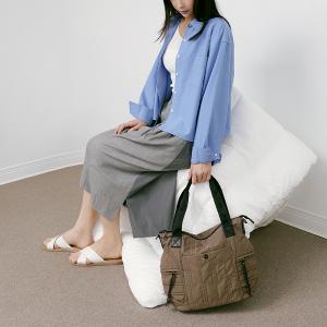 supportingrole 蓬鬆弧線斜肩後背手提3用托特包 咖啡