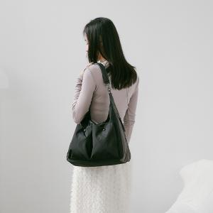 supportingrole 輕盈多分層空間俐落多用手提斜肩背包 黑灰