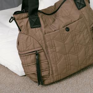 supportingrole 蓬鬆弧線斜肩後背手提3用托特包 咖啡