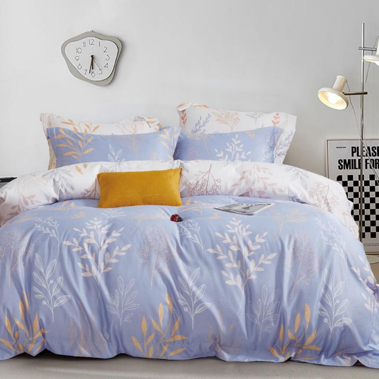 【DUYAN 竹漾】萊賽爾纖維雙人加大床包三件組 / 瀾葉初夏 台灣製