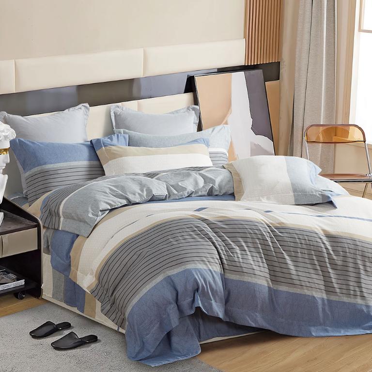 【DUYAN 竹漾】萊賽爾纖維雙人加大床包三件組 / 平行寄語 台灣製