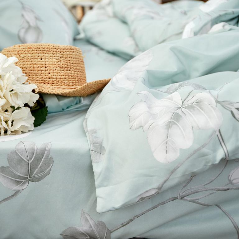 【DUYAN 竹漾】萊賽爾纖維單人床包二件組 / 淺青花語 台灣製