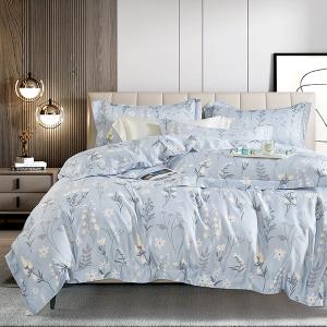 【DUYAN 竹漾】萊賽爾纖維雙人加大床包三件組 / 涼風花語 台灣製