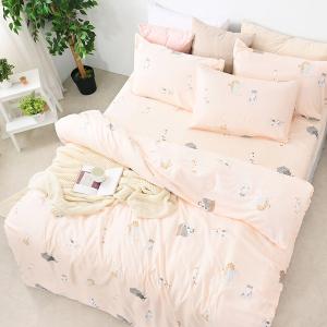 【DUYAN 竹漾】萊賽爾纖維雙人加大床包三件組 / 尋覓小貓 台灣製