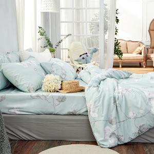 【DUYAN 竹漾】萊賽爾纖維單人床包二件組 / 淺青花語 台灣製