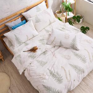 【DUYAN 竹漾】萊賽爾纖維雙人床包被套四件組 / 清夏綠影 台灣製