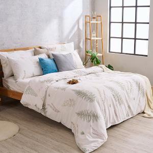 【DUYAN 竹漾】萊賽爾纖維雙人床包被套四件組 / 清夏綠影 台灣製