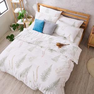 【DUYAN 竹漾】萊賽爾纖維雙人床包被套四件組 / 清夏綠影 台灣製