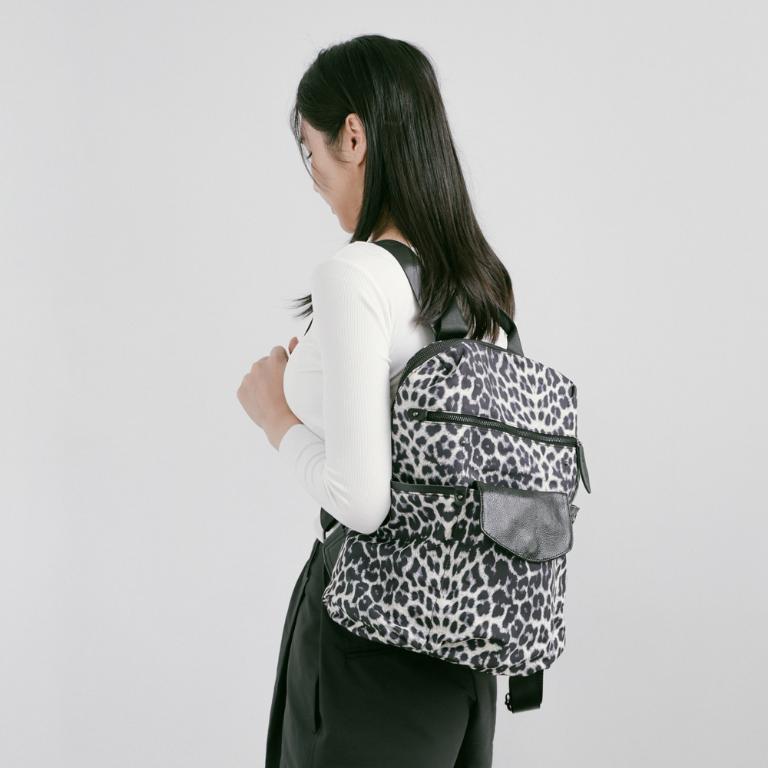 supportingrole 輕盈2+1多分層豹紋元素後背包加小斜肩包