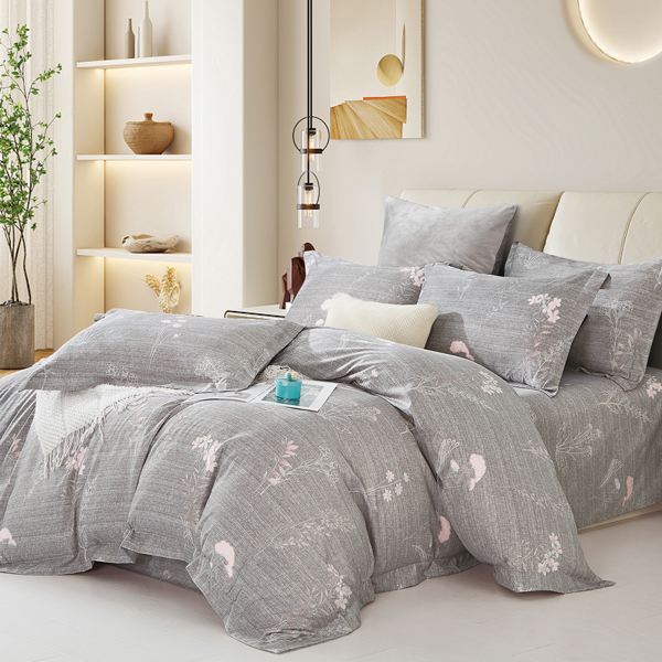 【DUYAN 竹漾】萊賽爾纖維雙人床包被套四件組 / 霓芸之宵 台灣製