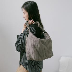 supportingrole 輕盈柔和抽繩元素多用手提斜肩背包 灰