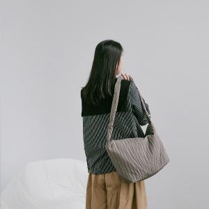 supportingrole 輕盈柔和抽繩元素多用手提斜肩背包 灰