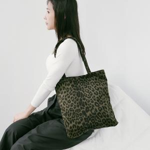supportingrole 輕盈柔和豹紋托特包 黑豹綠