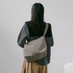 supportingrole 輕盈柔和抽繩元素多用手提斜肩背包 灰