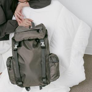 supportingrole 輕盈柔和抽繩元素多用手提斜肩背包 軍綠