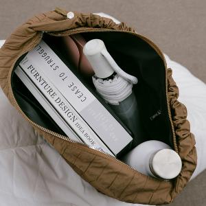 supportingrole 輕盈柔和抽繩元素多用手提斜肩背包 咖啡棕