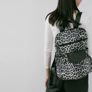 supportingrole 輕盈2+1多分層豹紋元素後背包加小斜肩包