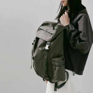 supportingrole 輕盈柔和抽繩元素多用手提斜肩背包 軍綠