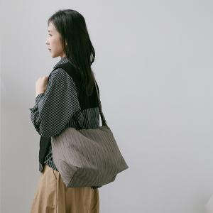 supportingrole 輕盈柔和抽繩元素多用手提斜肩背包 灰