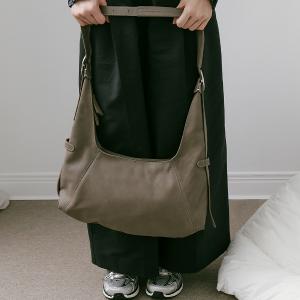 Supportingrole簡約半月形輪廓真皮手提肩斜背托特包 質感棕