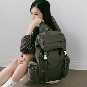 supportingrole 輕盈柔和抽繩元素多用手提斜肩背包 軍綠