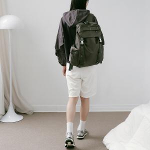 supportingrole 輕盈柔和抽繩元素多用手提斜肩背包 黑