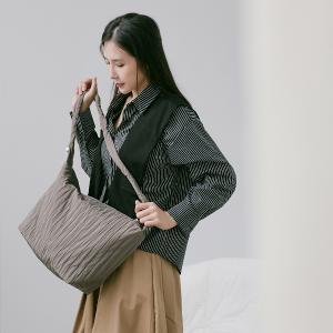 supportingrole 輕盈柔和抽繩元素多用手提斜肩背包 灰