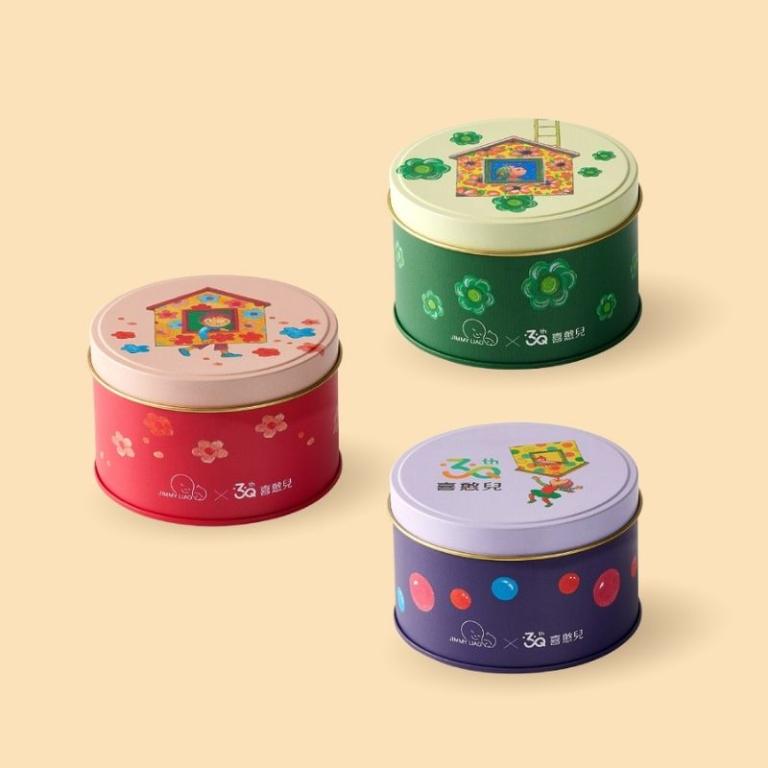 【喜憨兒】30週年限定∣微笑三重奏餅乾鐵盒∣交換禮物