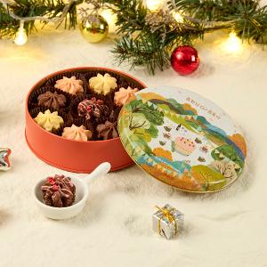 【喜憨兒】聖誕限定∣裙襬嘉年華曲奇鐵盒∣交換禮物