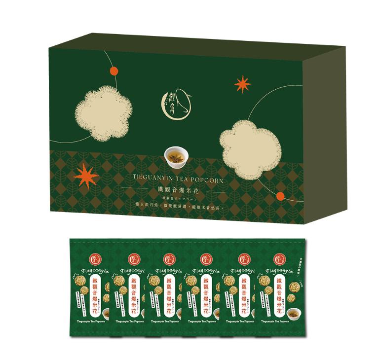 鯉魚 紅玉紅茶爆米花(盒裝6入)*2盒+鐵觀音爆米花(盒裝6入)*2盒