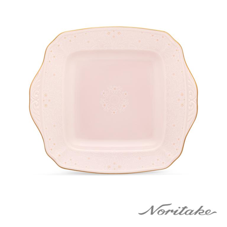 新芽-有耳方盤28.5CM_玫瑰粉(可微波)