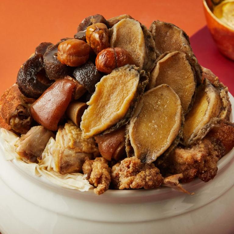 【錦霞樓】年菜6件組(佛跳牆+米糕+雞湯+海鮮羹+冰糖豬腳+魷魚螺肉蒜)