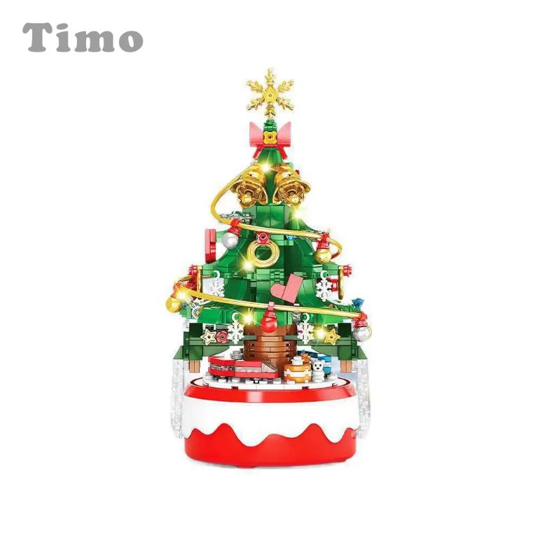 Timo 雪夜夢幻積木聖誕音樂盒