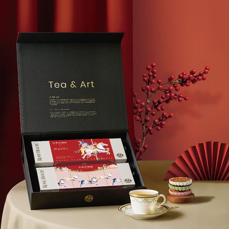 古典玫瑰園x梨茶品記 花時映喜新年禮盒