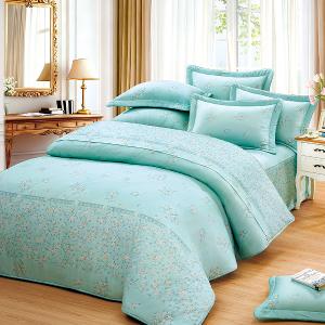 【DUYAN 竹漾】雙人/加大 - 七件式床罩 / 40支精梳棉 / 青蘿花庭 台灣製
