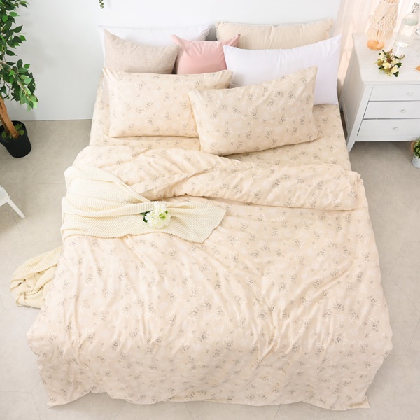 【DUYAN 竹漾】萊賽爾纖維單人二件組＋雙人鋪棉兩用被 / 心願繡花 台灣製