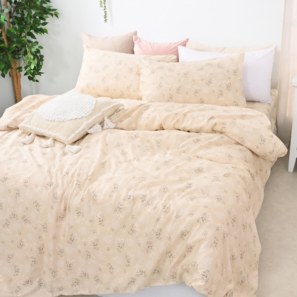 【DUYAN 竹漾】萊賽爾纖維單人二件組＋雙人鋪棉兩用被 / 心願繡花 台灣製